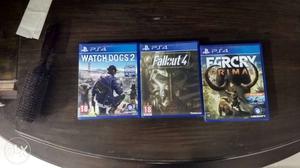 Three PS4 Game Cases