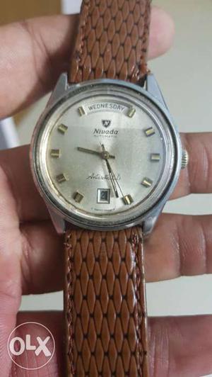Vintage nivada automatic watch