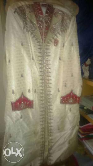 White And Red Traditional Robe