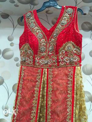 Women's super fancy partywear dress with dupatta & pazami.