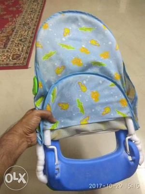Baby Bather - Branded Blue And Green Animal Printed