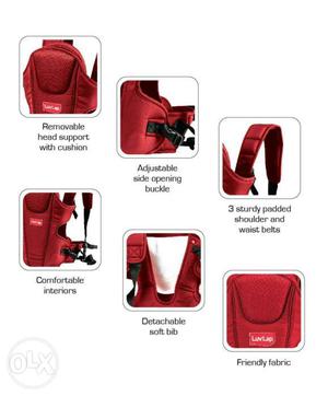 Baby's Red Leather Carrier Collage