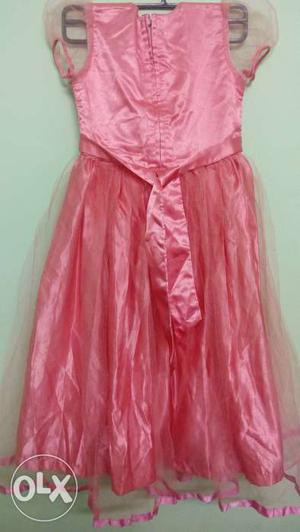 Beautiful satin barbie frock in pink. Used very