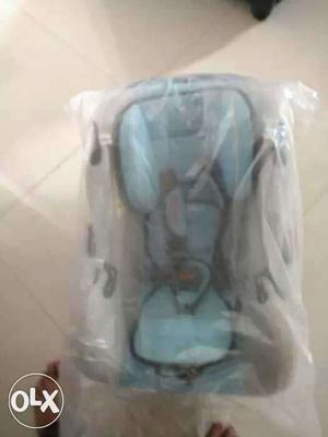 Blue And Grey Car Booster Seat