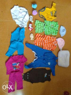 Kids items. baby godadi, cloths, mija, topi etc