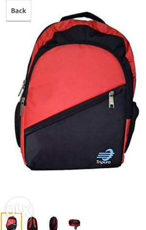 New Red And Black Backpack