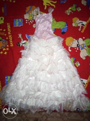 New pink and white pari dress