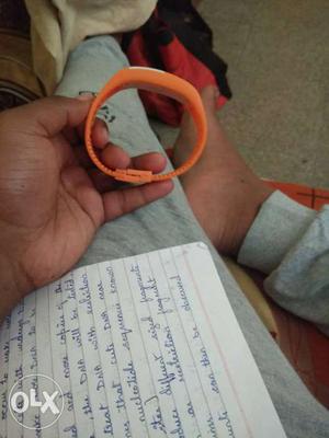 Orange Watch With Rubber Strap