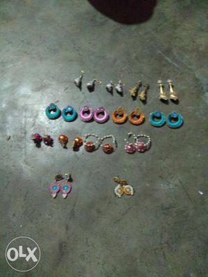 Pair Of Satin Thread Earrings Lot