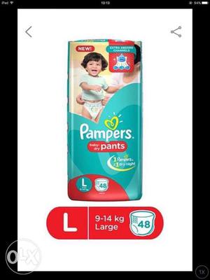 Pampers Large MRP 749 selling for Rs 450 fresh