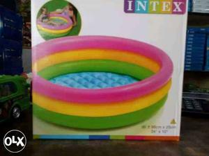Pink And Green Intex Inflatable Pool Box