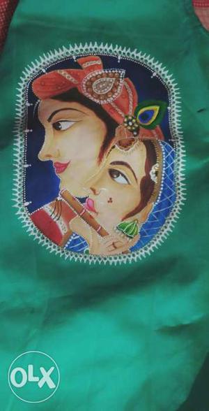 Randhakrishna hand made painted gaun for 10 year