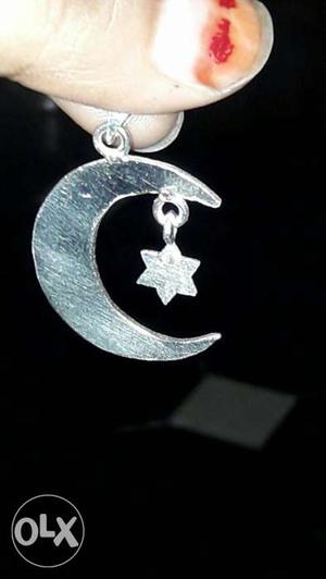 Silver-colored Turkey Flag Pendant Necklace