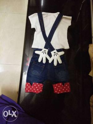 Toddler's Blue And White Onesies