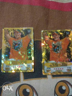 Two John Cena Trading Cards
