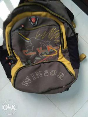 Yellow And Brown Winsor Backpack