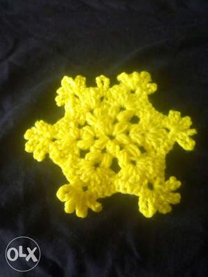 Yellow Knit Place Mat