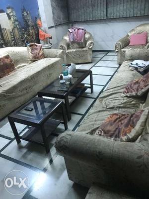 2-4 seater sofas with 2 chairs all velvet and