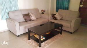 3+2 sofa set (19 month old) with coffee table