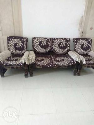 4 seater saagwan wood sofa set.