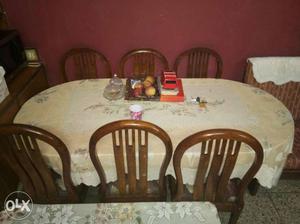 6 seater dining table... Sangwan Wood Used In