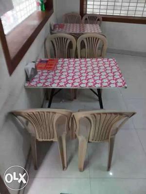 8 chair 2 Table for good condition 9monh old