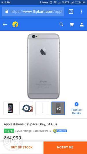 Apple iPhone 6 (64) gb, 3 months old