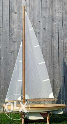 Beige Sailboat Miniature