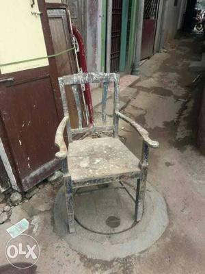 Black Wooden Arm Chair