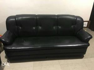 Black leather Sofa in a very good condition.