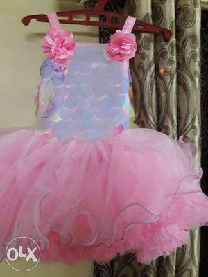 Fairy style pink color frock