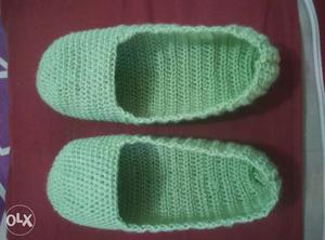 Green Knitted Shoes