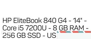 Hp 14 inch full hd laptop i5 7th gen 8gb ram DDR4