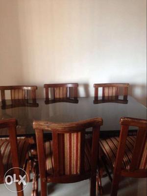 Its dining table with six chairs in very good