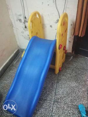 Kids slide Yellow And Blue Plastic colour