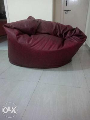 King size leather bean bag