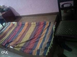 Multicolored Striped Bed Cover