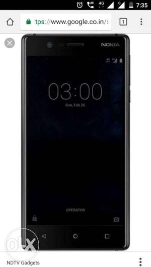 Nokia 3 with neat condition 3 months Older no