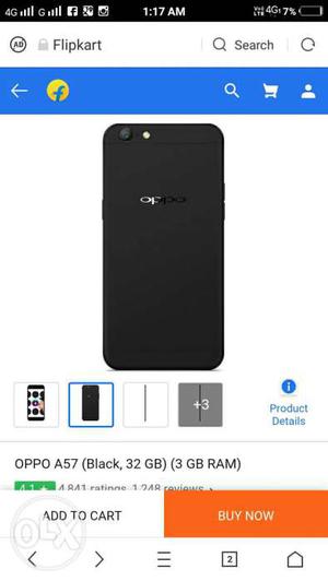Oppo A57 Only 3 month used in good condition phone no