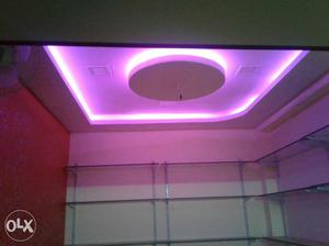 Pink And White Ceiling Lamp