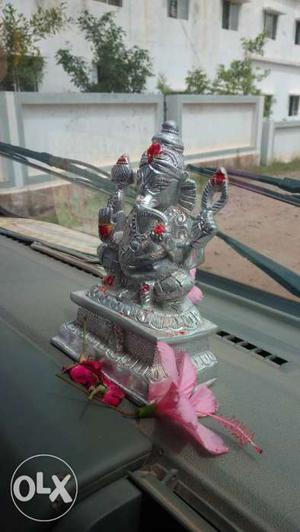 Red And Gray Ganesha Religious Figurine