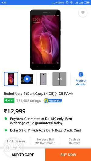 Redmi note 4 one month old with all accessories 4