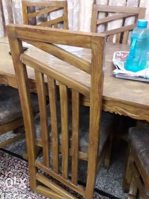 Teakwood Dinning Table with six chairs. Beautiful & Good