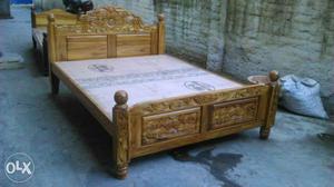 Teakwood cot with carving feel free to contact  nine