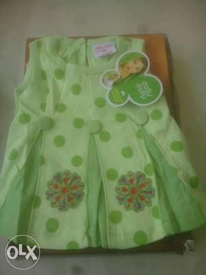 Toddler's Green And Orange Floral Dolly Dolly Dress