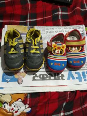 Toddler's Two Pairs Of Shoes