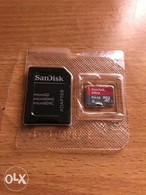 Black And Gray SanDisk Micro SD Card