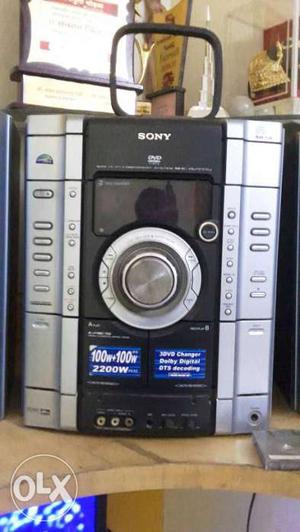 Black And Gray Sony Stereo Component
