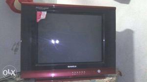 Black And Red Widescreen CRT TV