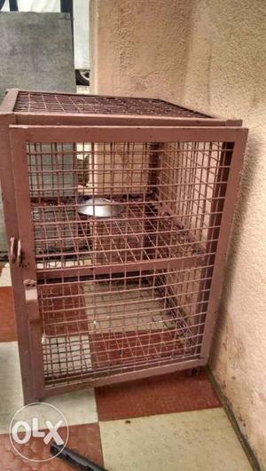 Brown Steel Pet Cage